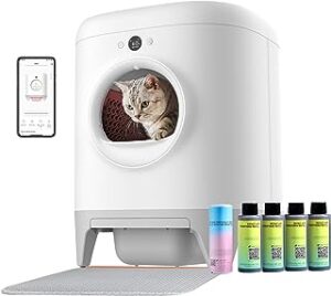 PETKIT Pura X Arenero Gatos Intelligente Autolimpiable, XSecure/Eliminación de Olores/Control de App/60L