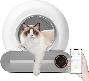 PAWBBY Arenero Gatos Autolimpiable para Certificado TÜV,Control WiFi y App  con 10 Niveles de Protección,8.6L, 14 Días de Uso,Adecuado para Gatos con