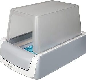 PetSafe ScoopFree, Arenero para Gatos Autolimpiable, Arenero Automático Cubierto, Incluye Bandejas Desechables de Arena de Cristal, Elimina Olores, Control de Salud, 2ª Generación