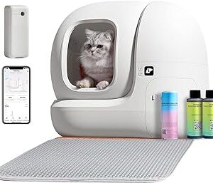 PETKIT Pura MAX Arenero Gatos Autolimpiable, Inodoro para Gatos, Arenero Autolimpiable para Gatos, xSecure/Eliminación de Olores/Control de APP/76L de Capacidad Máxima, para Varios Gatos